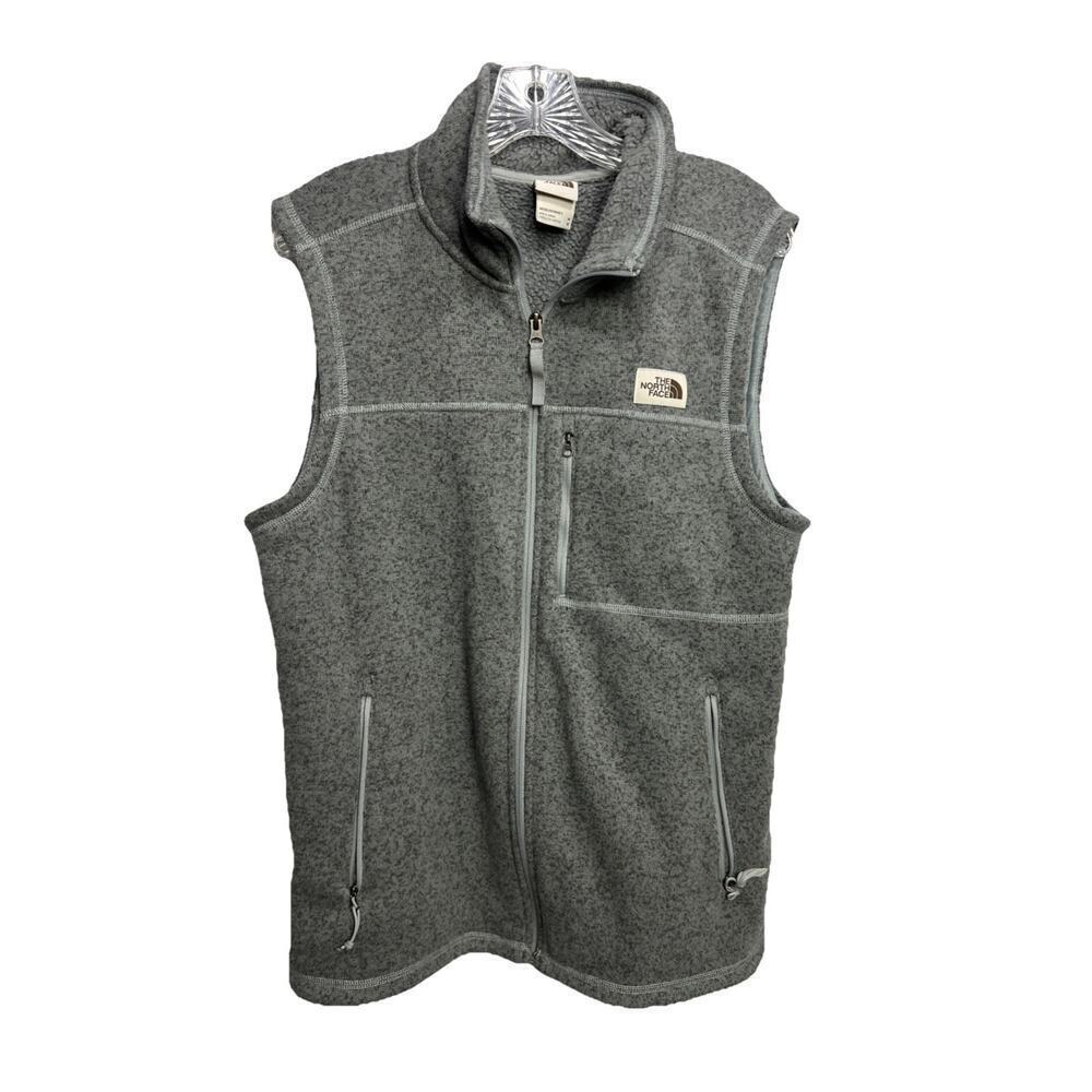 North Face Vest Men M Gordon Lyons Fleece Sweater Full Zip Hike Better NF0A3YR9